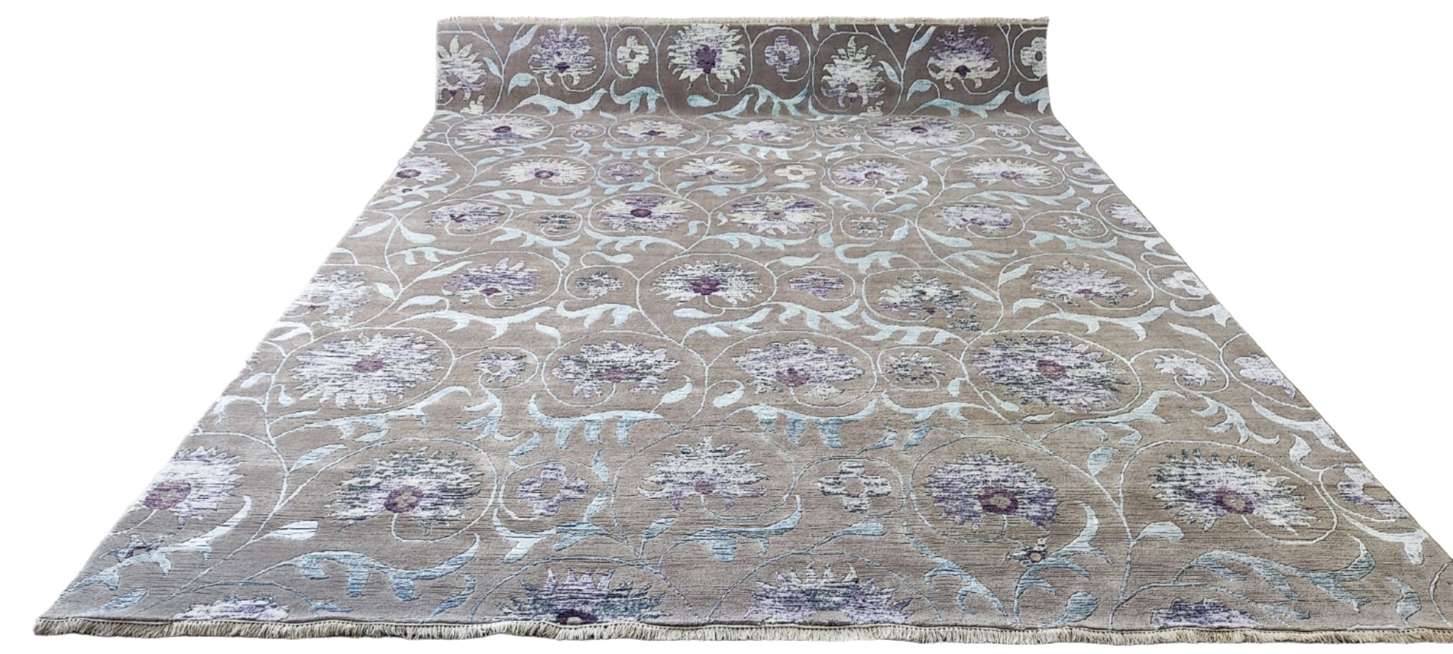 Margherita 9x11.9 Hand Knotted Tan Abstract | Banana Manor Rug Factory Outlet