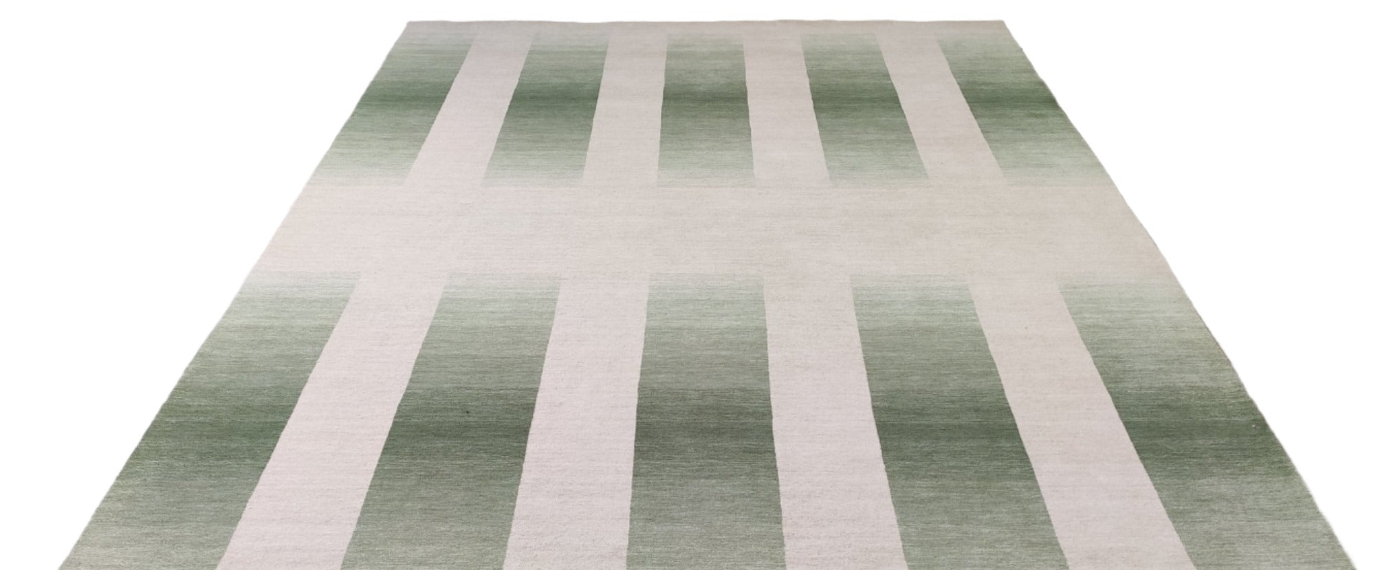 Marian 8x11 Ivory and Green Handwoven Modern Rug | Banana Manor Rug Company