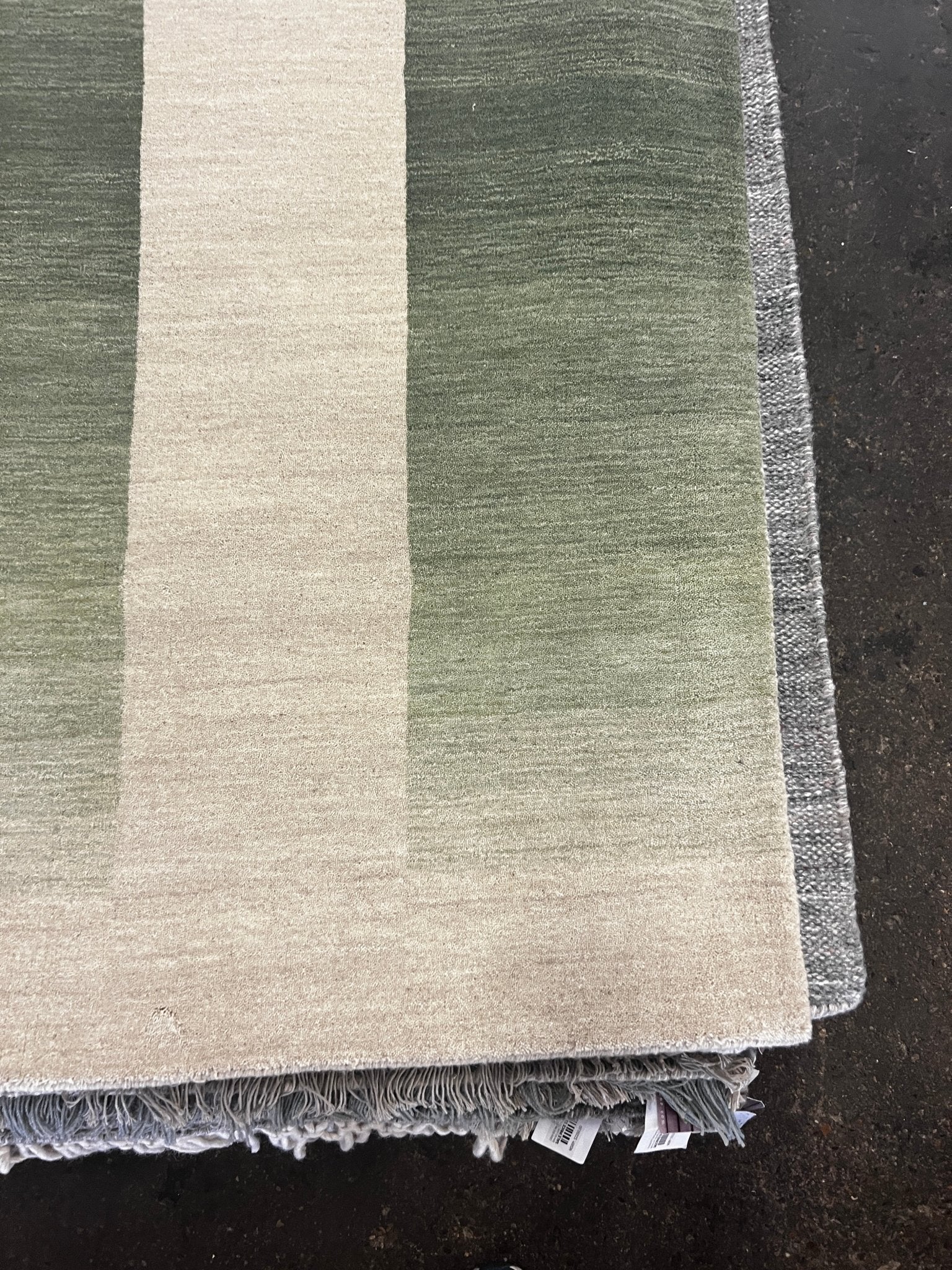 Marian 8x11 Ivory and Green Handwoven Modern Rug | Banana Manor Rug Company