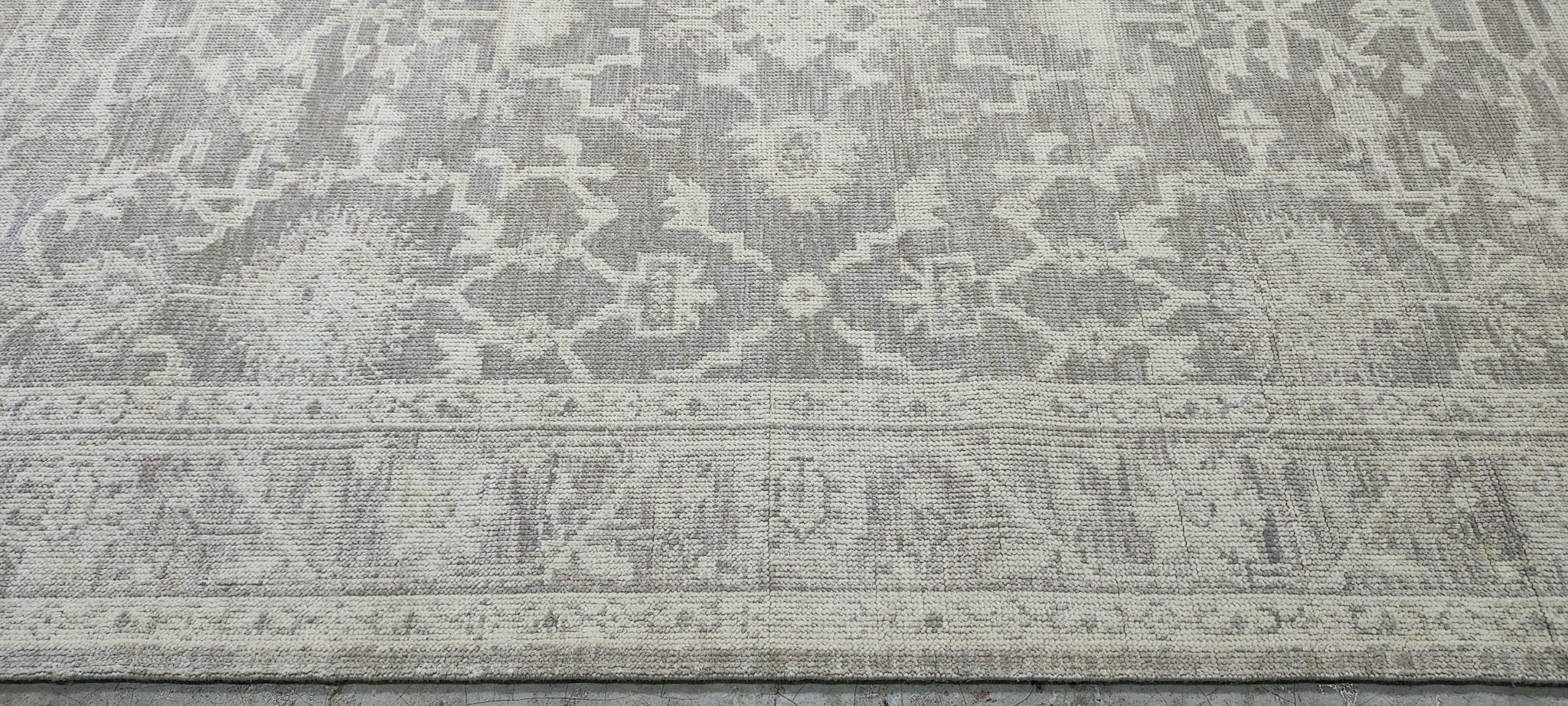 Marilyn Cole 4x6 Hand Knotted Silver & Grey Turkish Oushak | Banana Manor Rug Factory Outlet