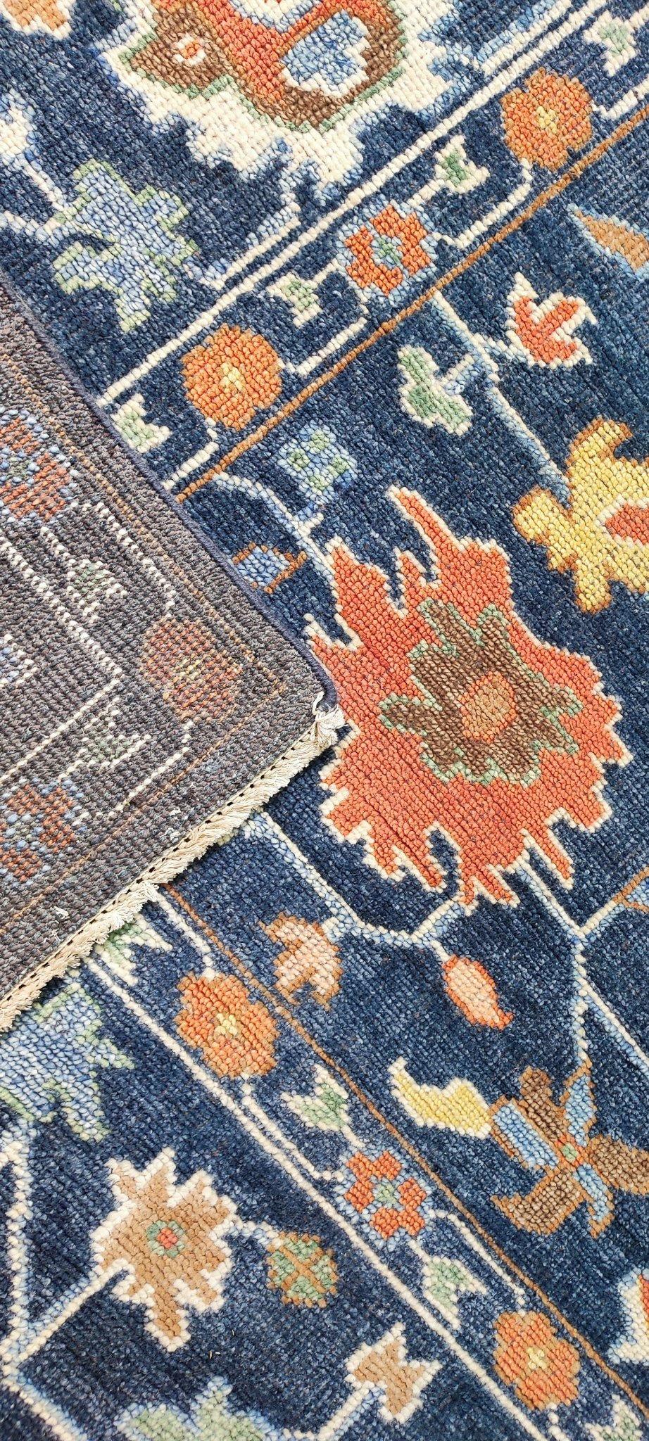 Marisa Mell 9x12 Hand-Knotted Blue Oushak | Banana Manor Rug Factory Outlet