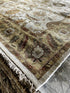 Marquis 7.9x9.6 Beige and Gold Hand-Knotted Kashan Rug | Banana Manor Rug Company