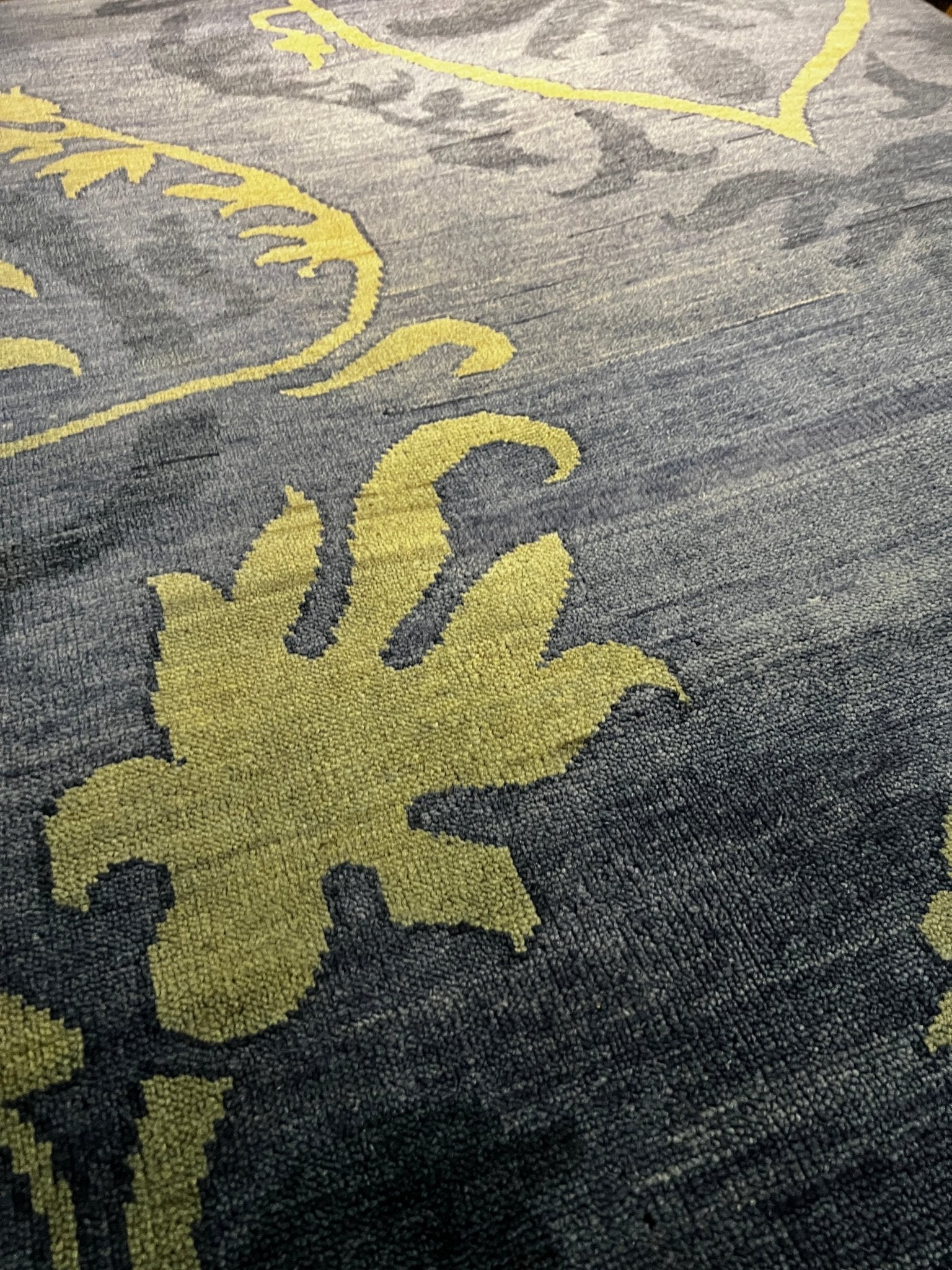 Martha 5x7.9 Blue Hand-Knotted Modern Rug | Banana Manor Rug Company