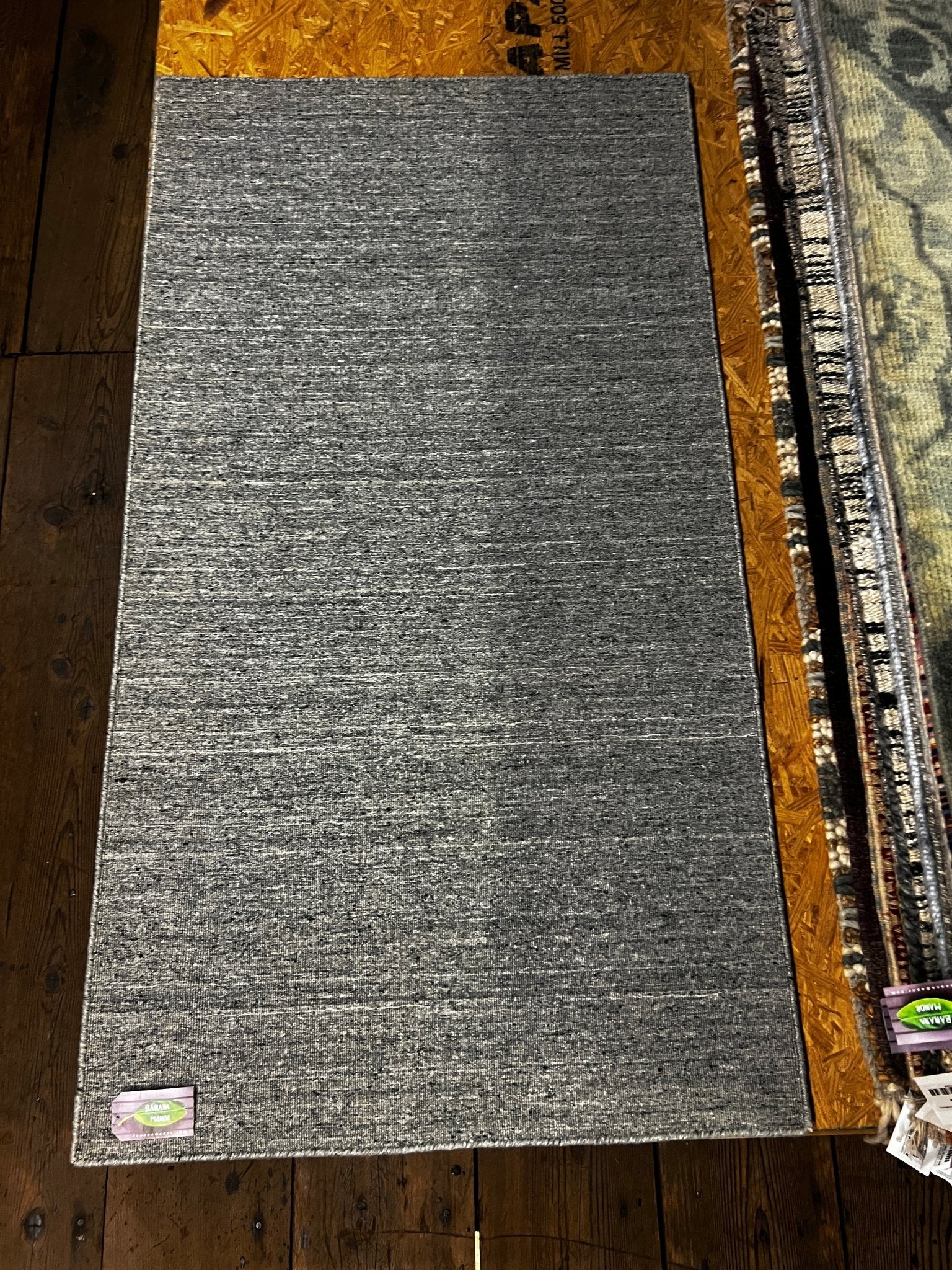 Marvelous Jackson 2.9x5 Grey Handwoven Durrie Rug | Banana Manor Rug Factory Outlet