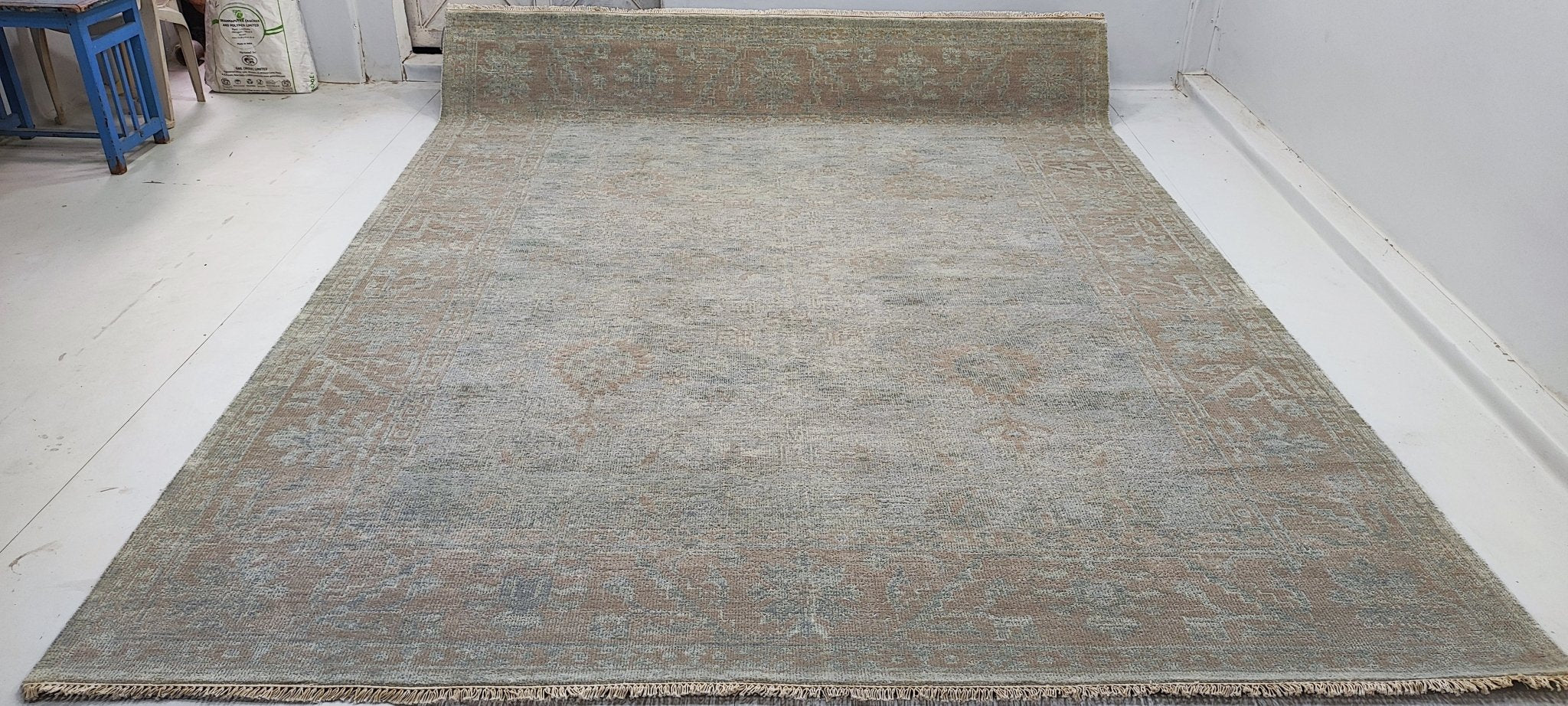 Mary Beth 9x12 Hand-Knotted Tan & Grey Oushak | Banana Manor Rug Factory Outlet
