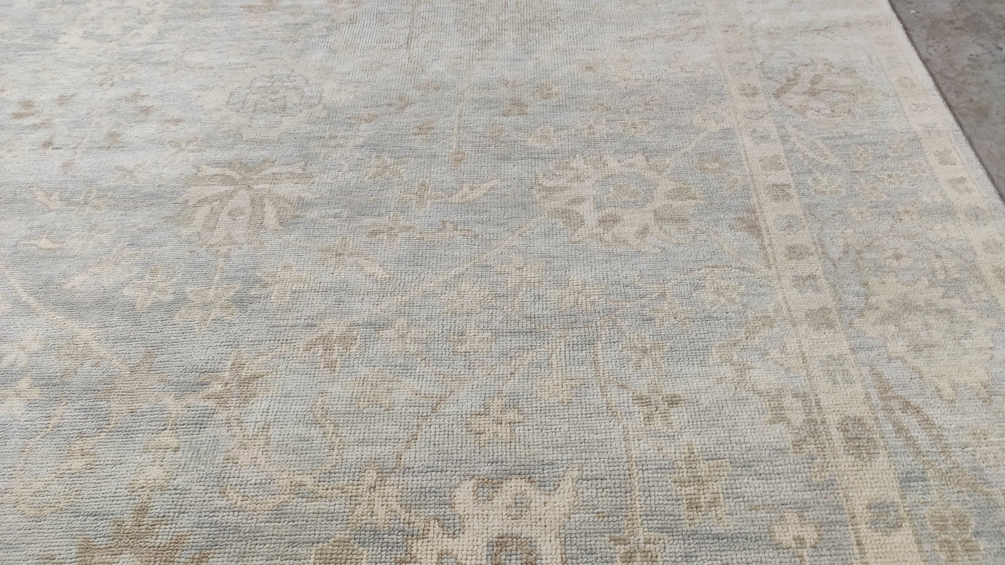 Mary Jane 8.3x10 Beige and Brown Hand-Knotted Oushak Rug | Banana Manor Rug Company