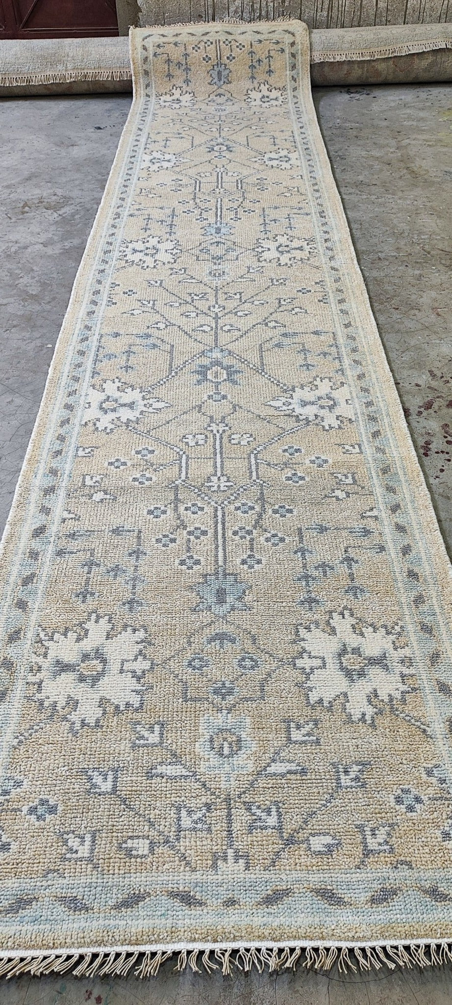 Matalia 2.6x12 Beige & Tan Oushak | Banana Manor Rug Factory Outlet