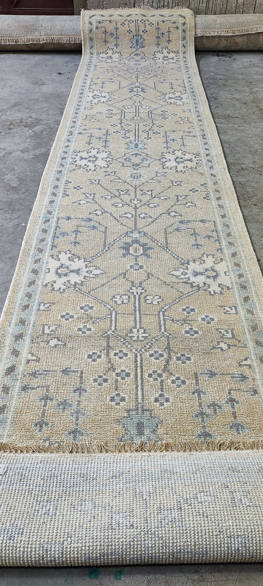 Matalia 2.6x12 Beige & Tan Oushak | Banana Manor Rug Factory Outlet