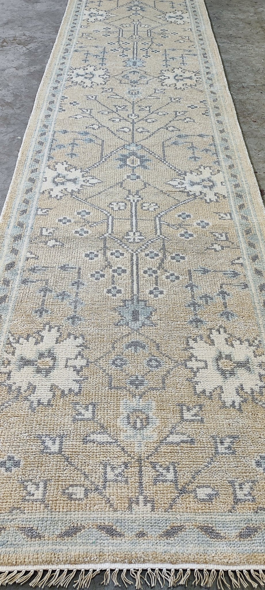 Matalia 2.6x12 Beige & Tan Oushak | Banana Manor Rug Factory Outlet