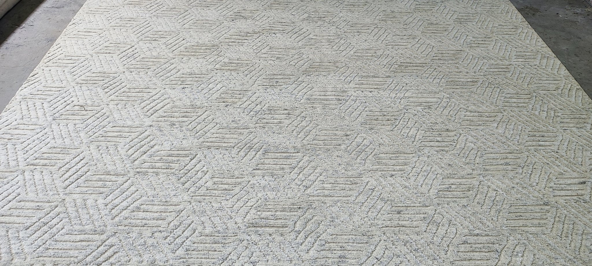 Mayne 9.3x12 Hand-Knotted Natural Ivory Modern | Banana Manor Rug Factory Outlet