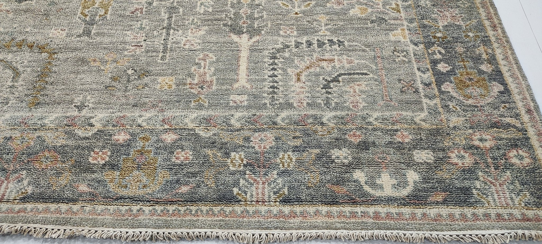 Megan 8x10 Hand-Knotted Tan & Grey Oushak | Banana Manor Rug Factory Outlet