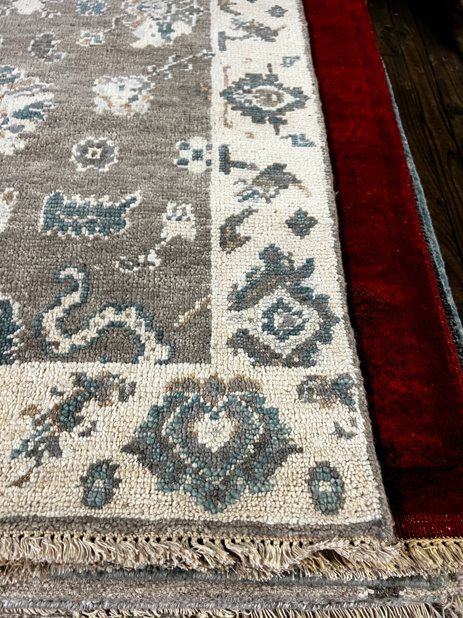 Meliore 2.9x5 Medium Grey & Ivory Oushak | Banana Manor Rug Factory Outlet