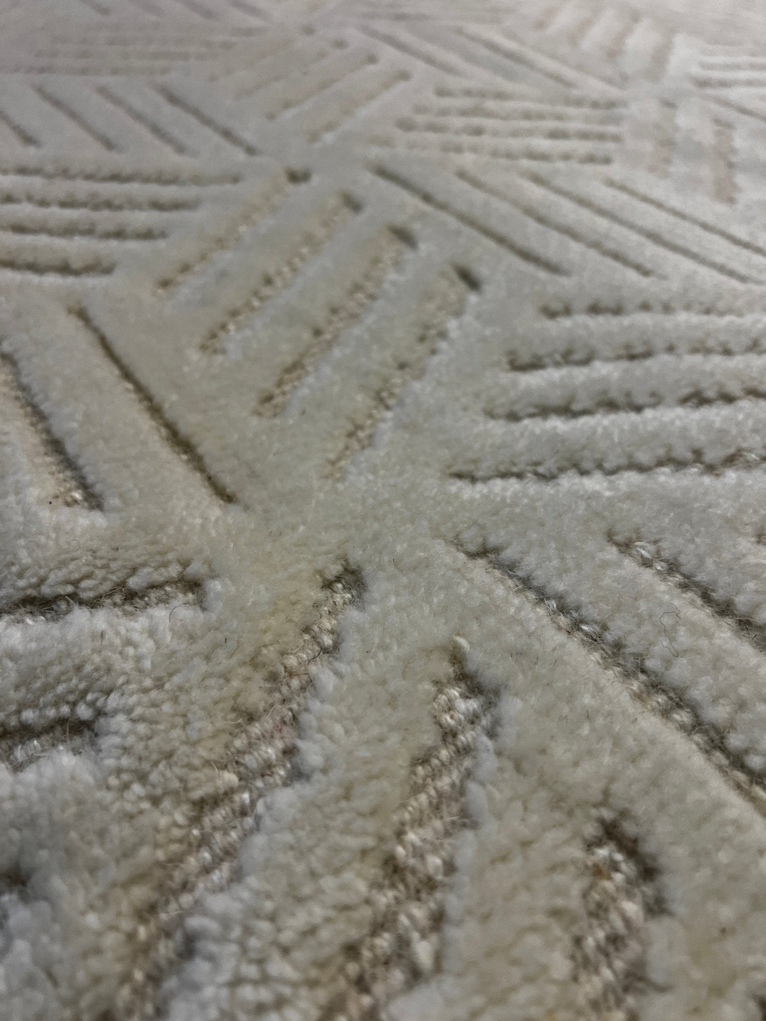 Mercedes McCambridge 12x14.9 Hand-Knotted Ivory Modern | Banana Manor Rug Factory Outlet
