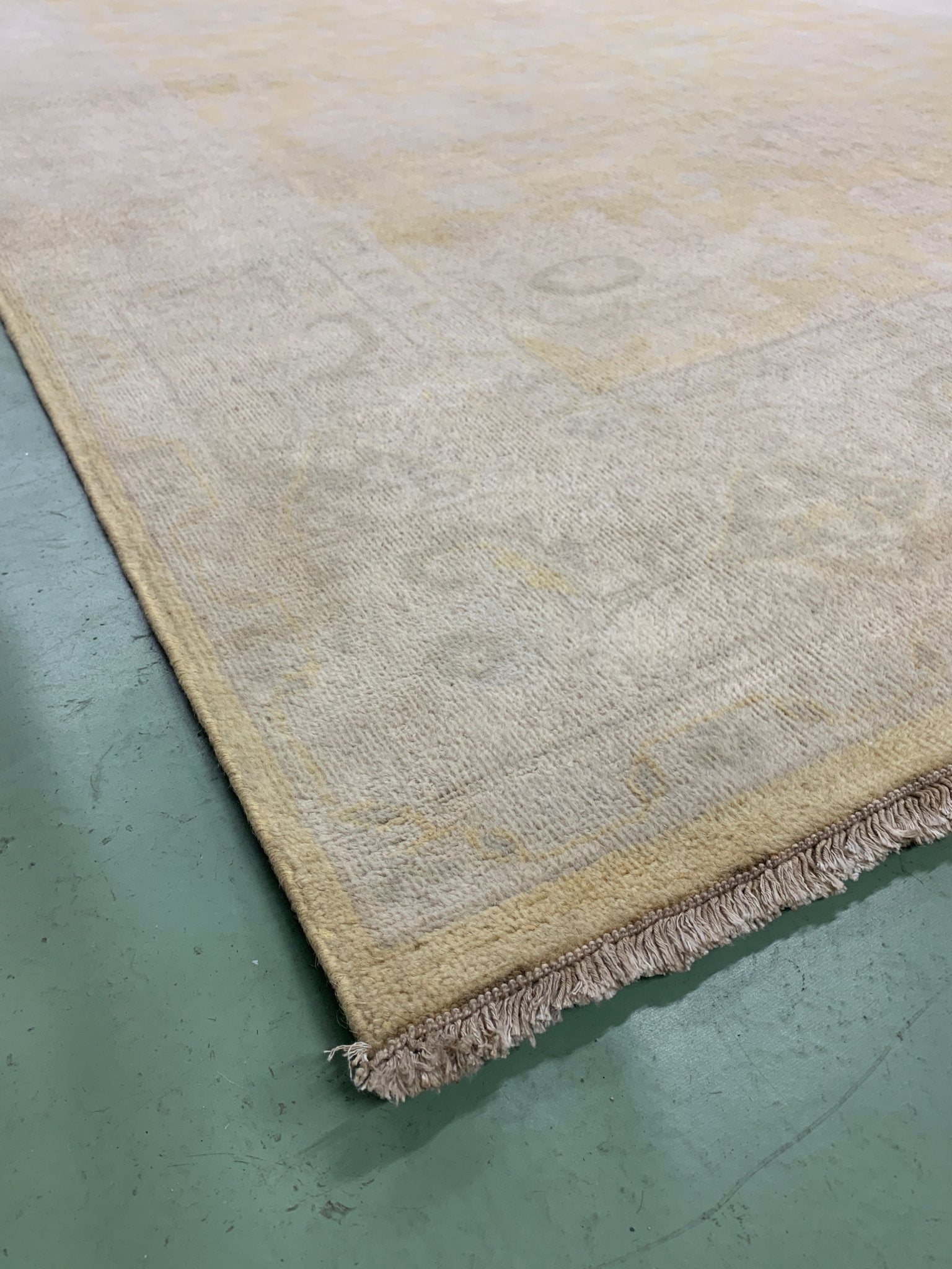 Met Hand Knotted 6.1x8.9 Vintage Style Oushak | Banana Manor Rug Company