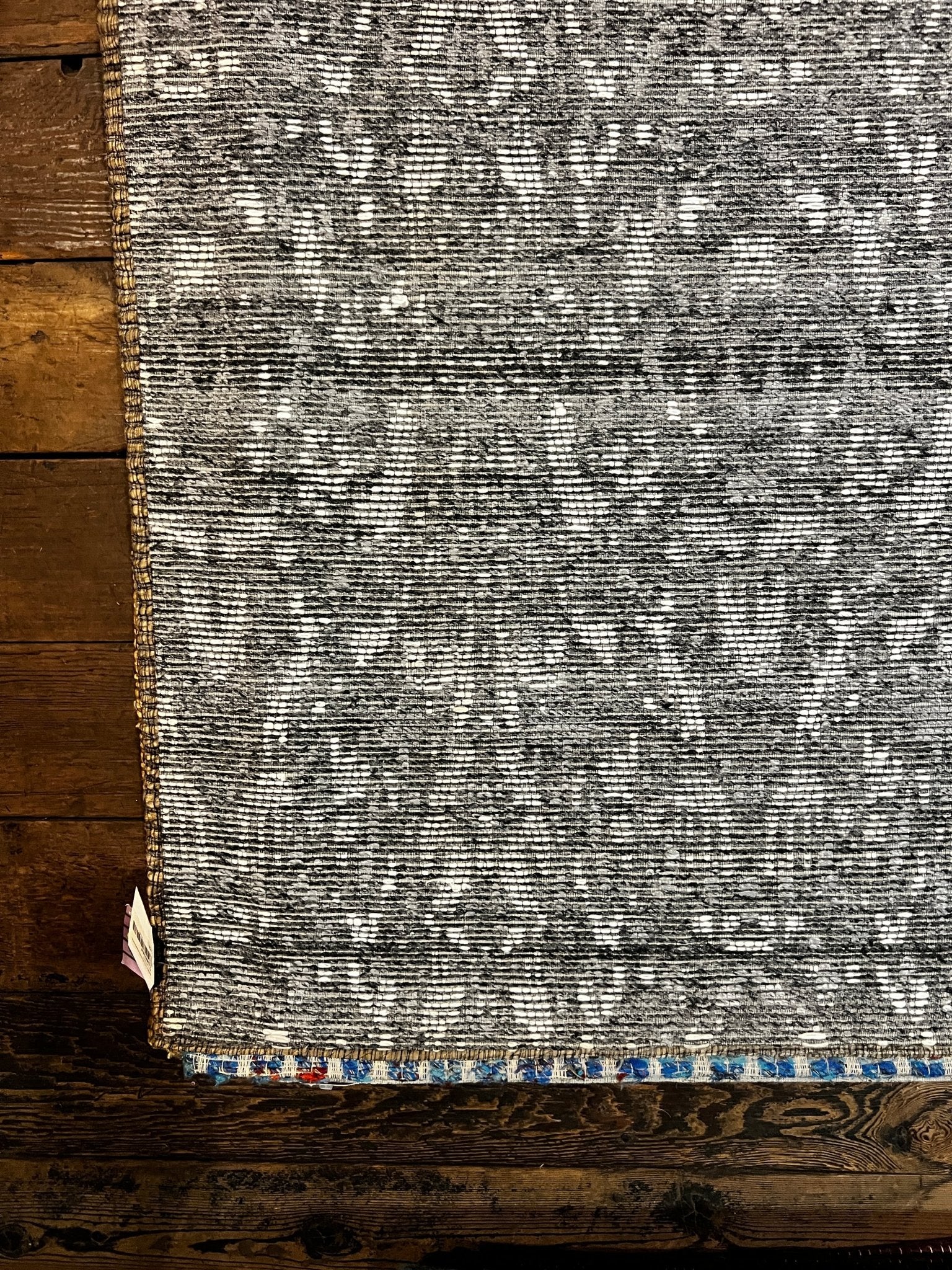 Michalina 5.3x7.6 Grey Textured Handwoven Durrie Rug | Banana Manor Rug Factory Outlet