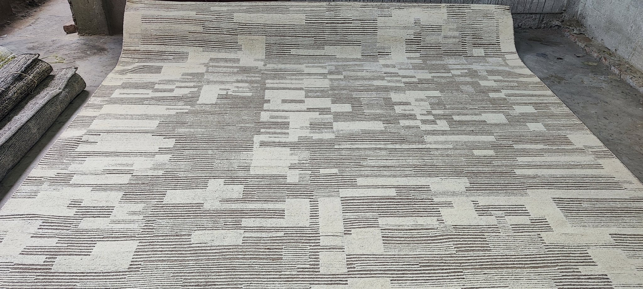 Michel 9.6x12 Hand-Knotted Ivory & Camel Modern | Banana Manor Rug Factory Outlet