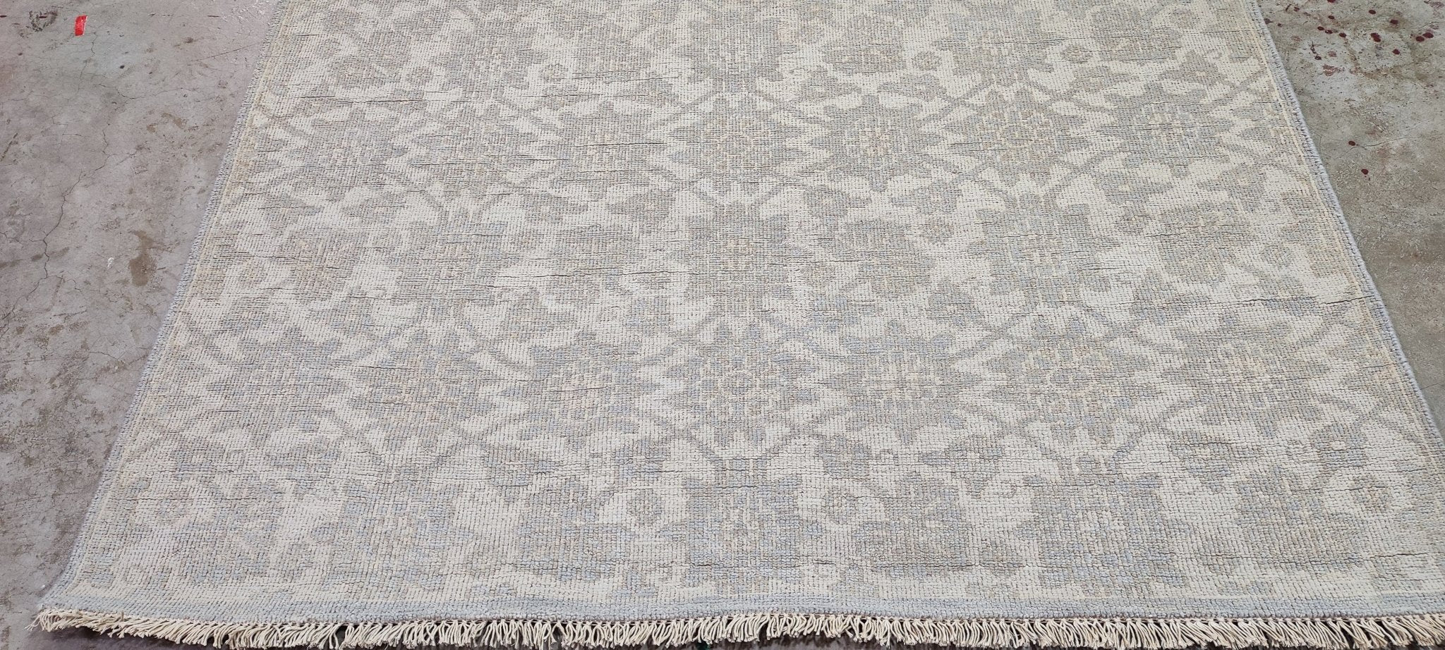 Michelle Nussbaumer Silver and Grey Hand-Knotted Oushak Rug 5x7 | Banana Manor Rug Company