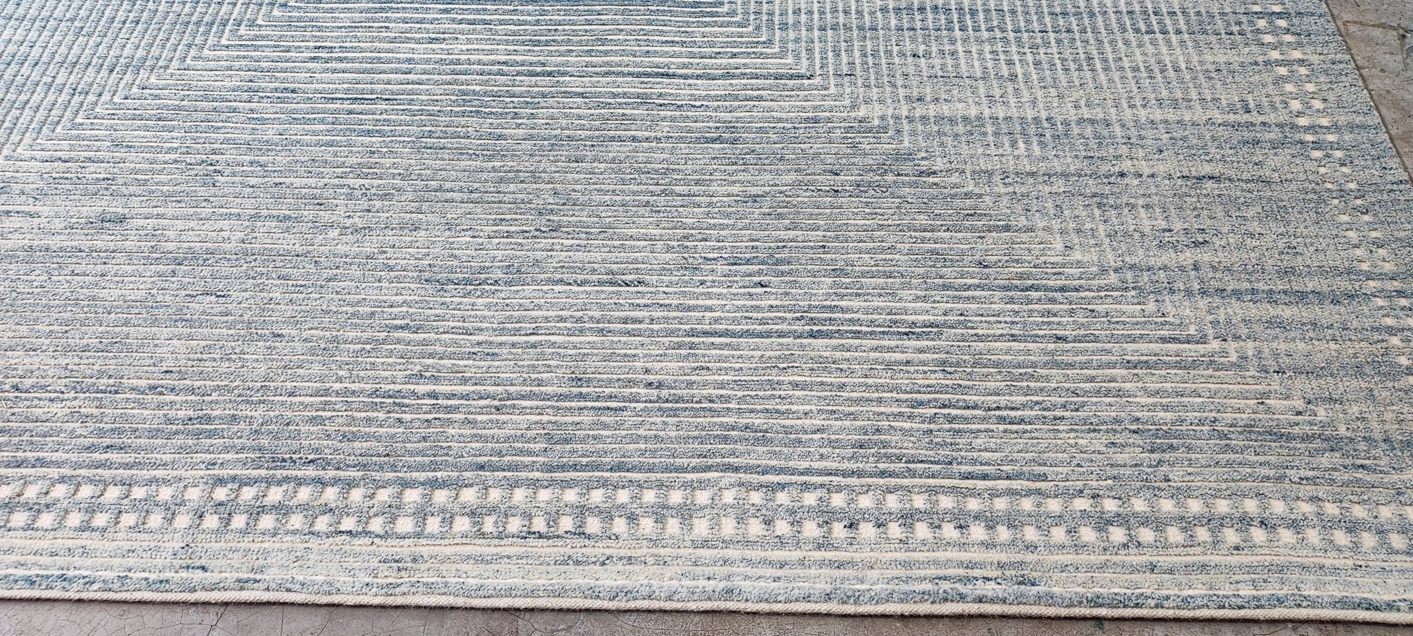 Mick 8.6x10 Hand-Knotted Aqua Blue Cut Pile | Banana Manor Rug Factory Outlet