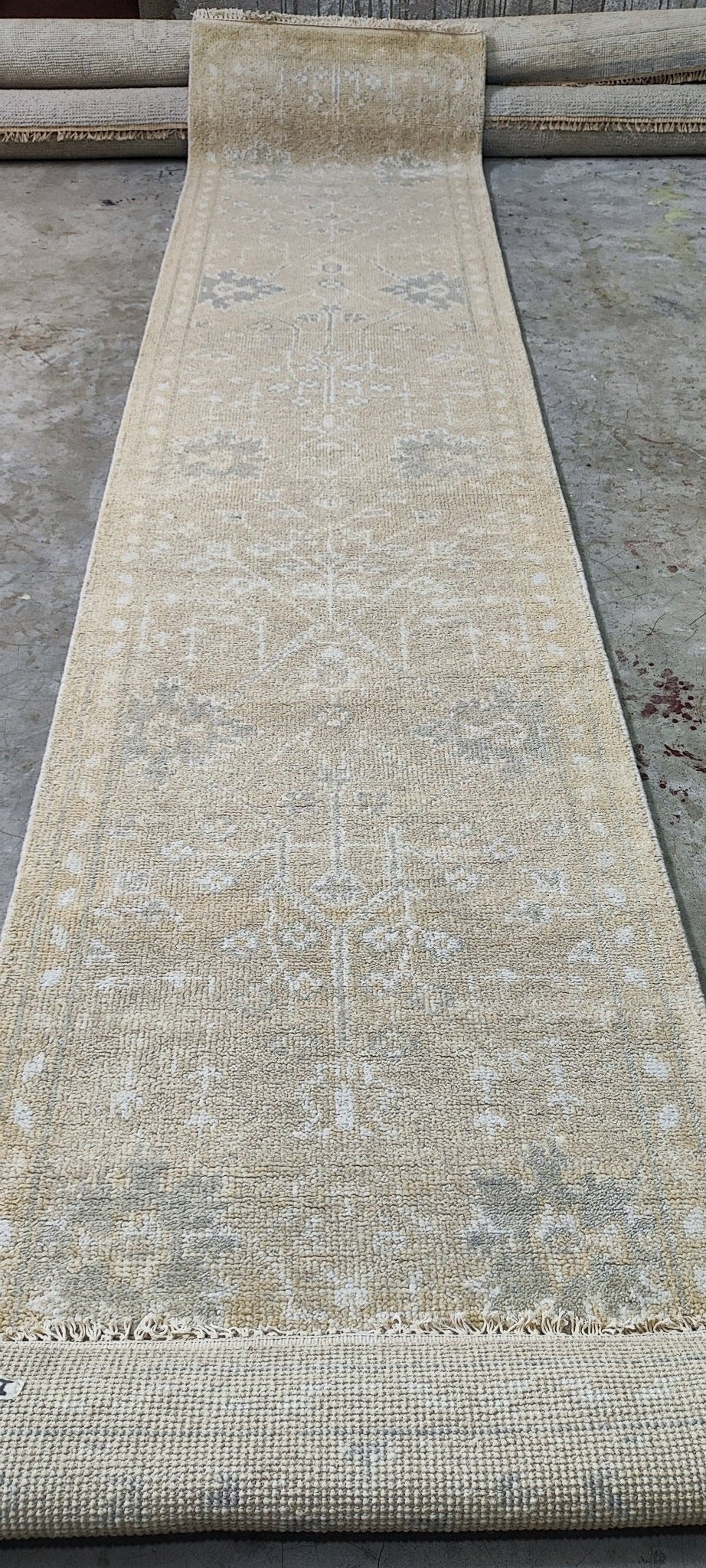 Midori 2.6x12.3 Hand Knotted Grey Oushak | Banana Manor Rug Factory Outlet