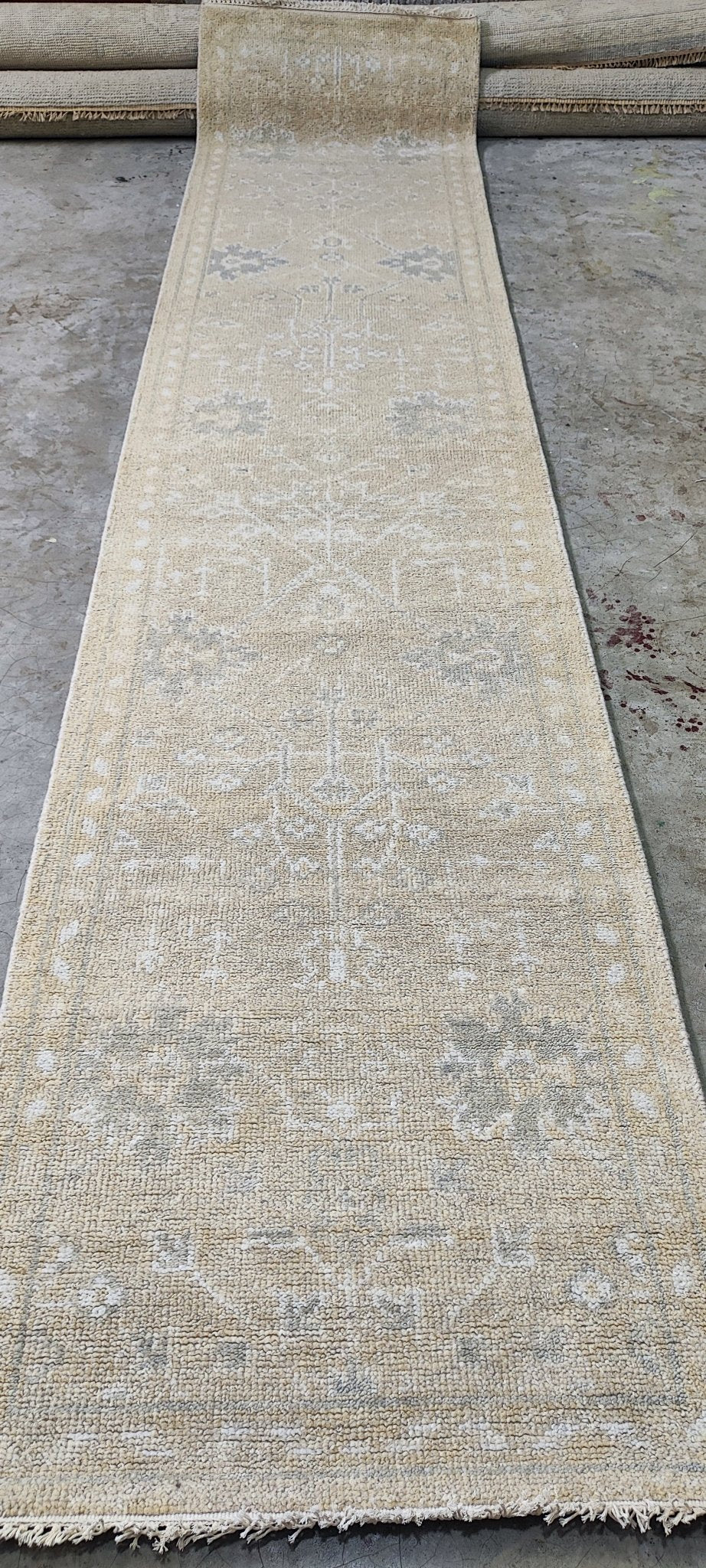 Midori 2.6x12.3 Hand Knotted Grey Oushak | Banana Manor Rug Factory Outlet