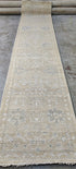 Midori 2.6x12.3 Hand Knotted Grey Oushak | Banana Manor Rug Factory Outlet