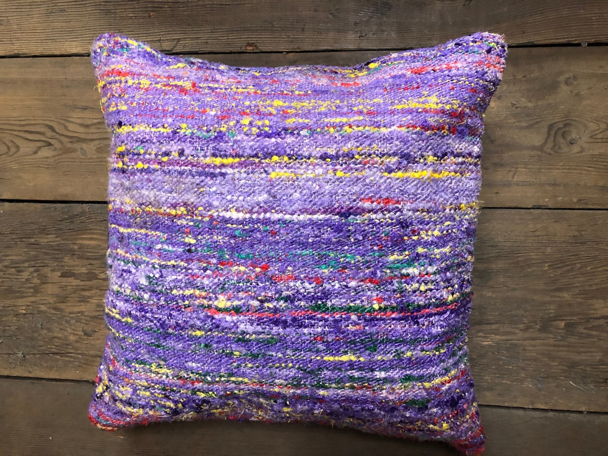 Mike the Tiger Purple Sari Silk Pillow | Banana Manor Rug Company