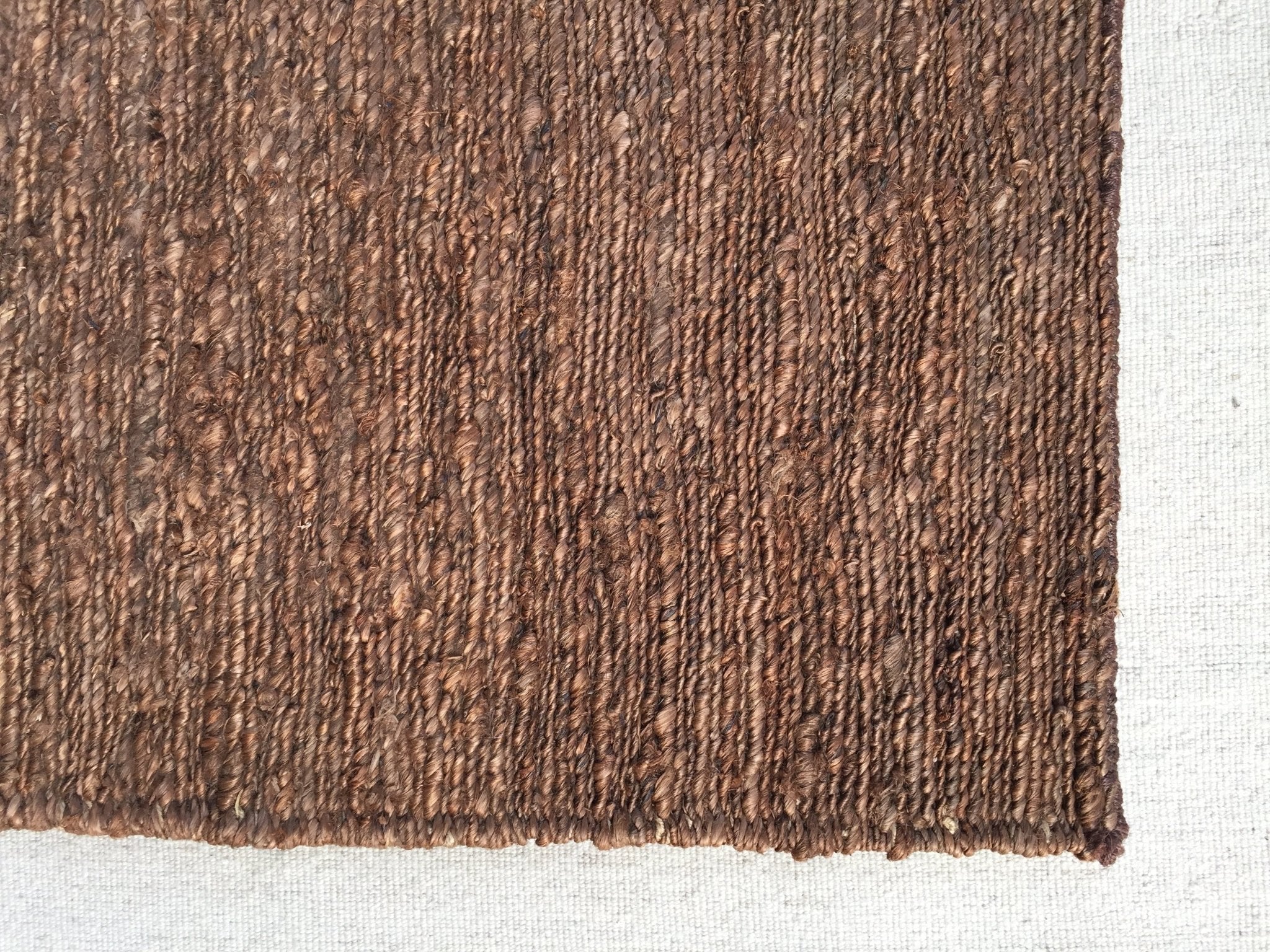 Milagro Beanfield Brown Texture Dyed Hand-Knotted Jute Rug | Banana Manor Rug Company