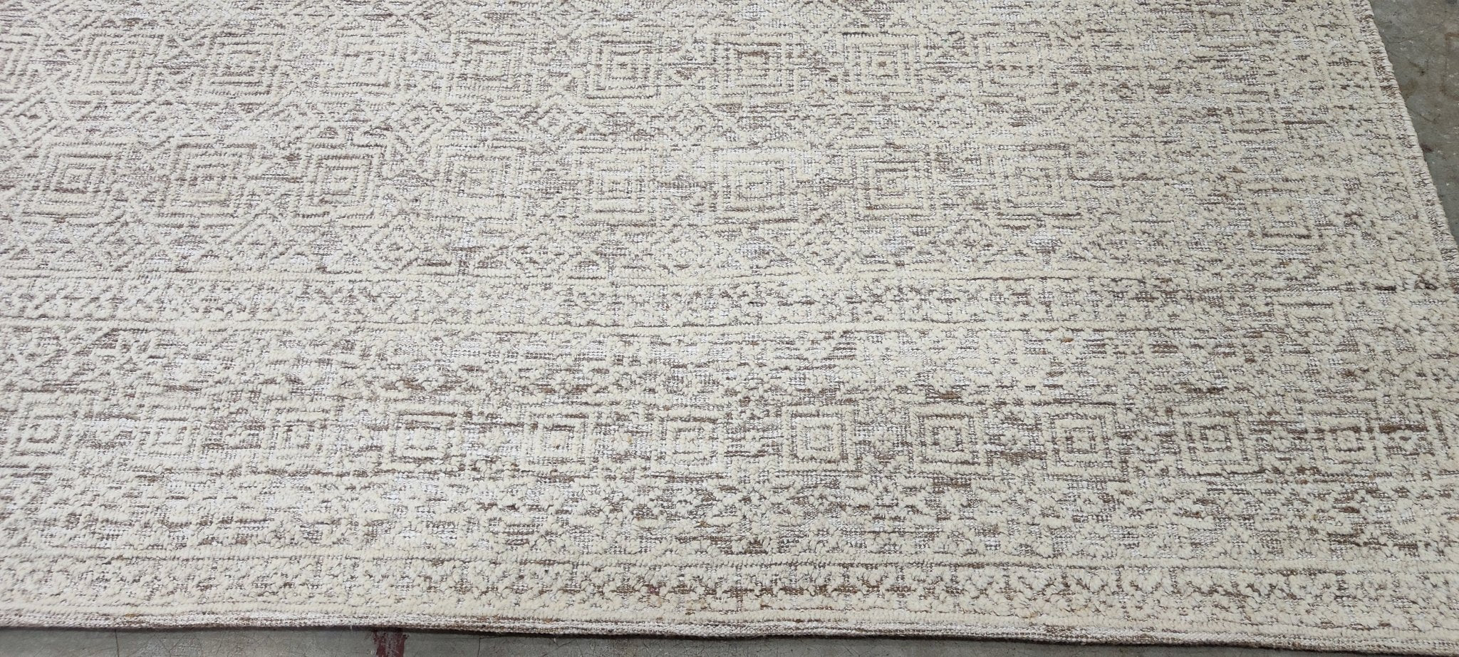 Miles 8x10 Hand-Knotted Ivory & Grey Cut Pile | Banana Manor Rug Factory Outlet