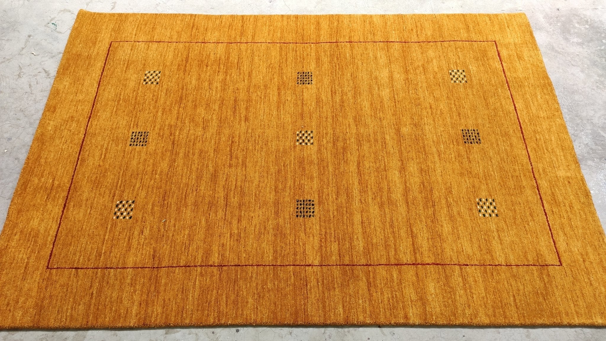 Mindy Garafola 4x5.9 Gold Handwoven Rug | Banana Manor Rug Company