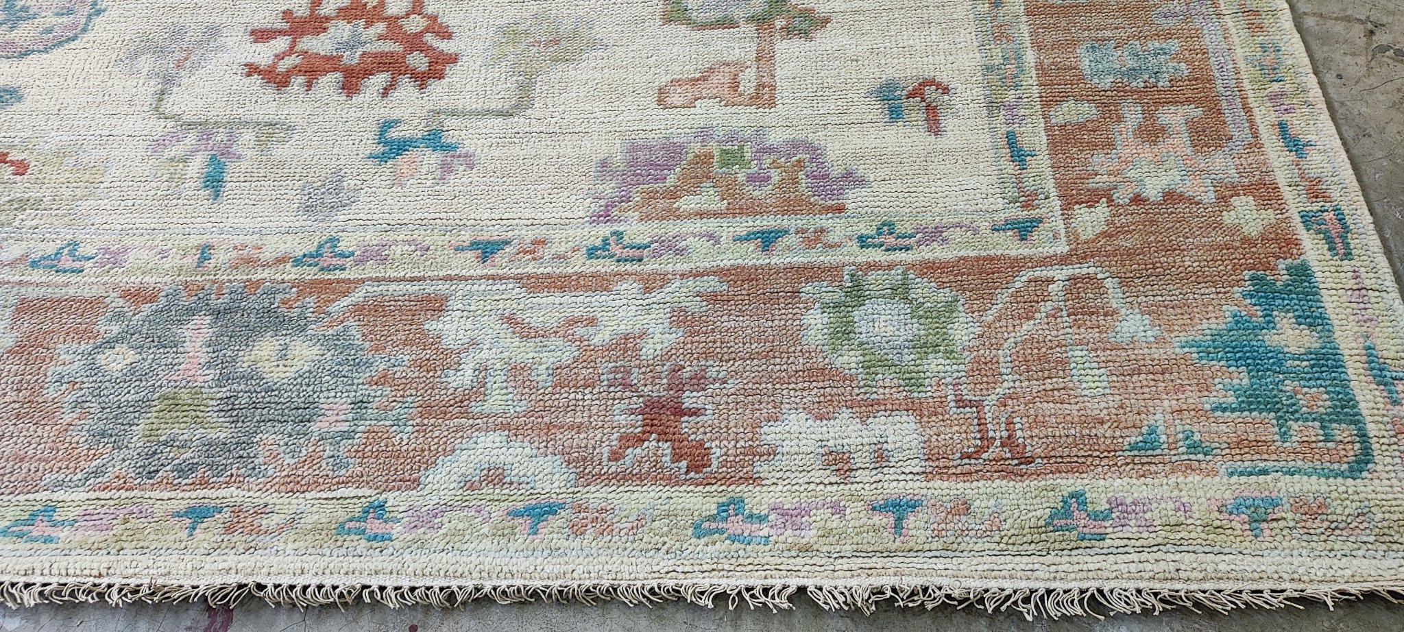 Mirabella 8x10 Ivory & Rust Oushak | Banana Manor Rug Factory Outlet