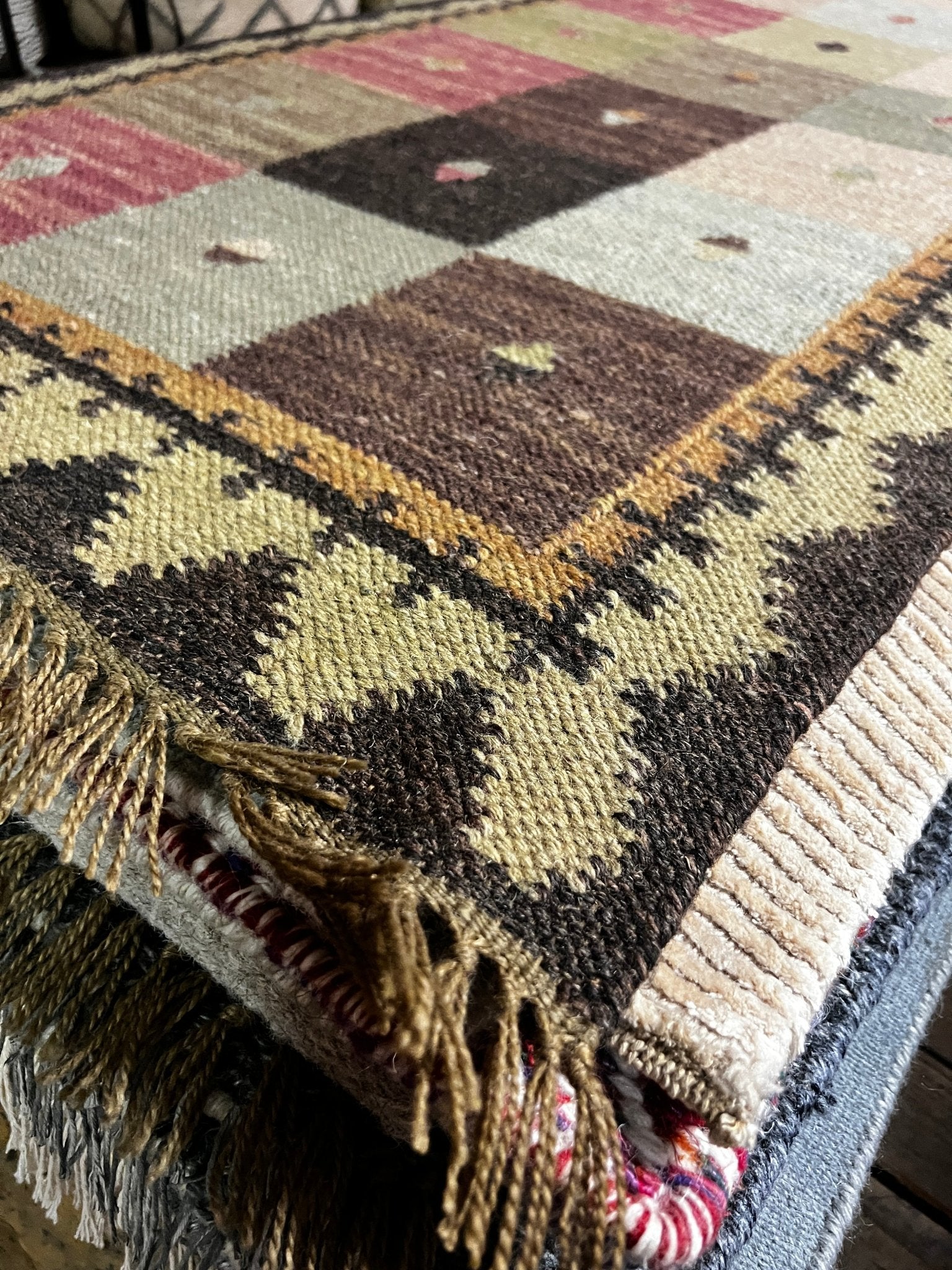 Modern Multi-Colored 2.3x9 and 2x9 Handwoven Durrie Runner | Banana Manor Rug Factory Outlet