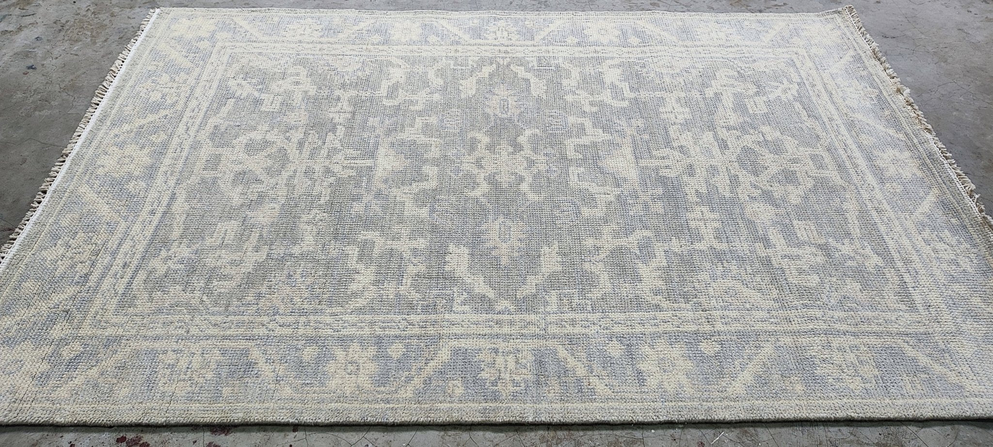 Monique St. Pierre 4x6 Hand Knotted Silver Turkish Oushak | Banana Manor Rug Factory Outlet