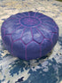 Moroccan Leather Pouffe - Assorted Colors-FILLED | Banana Manor Rug Company