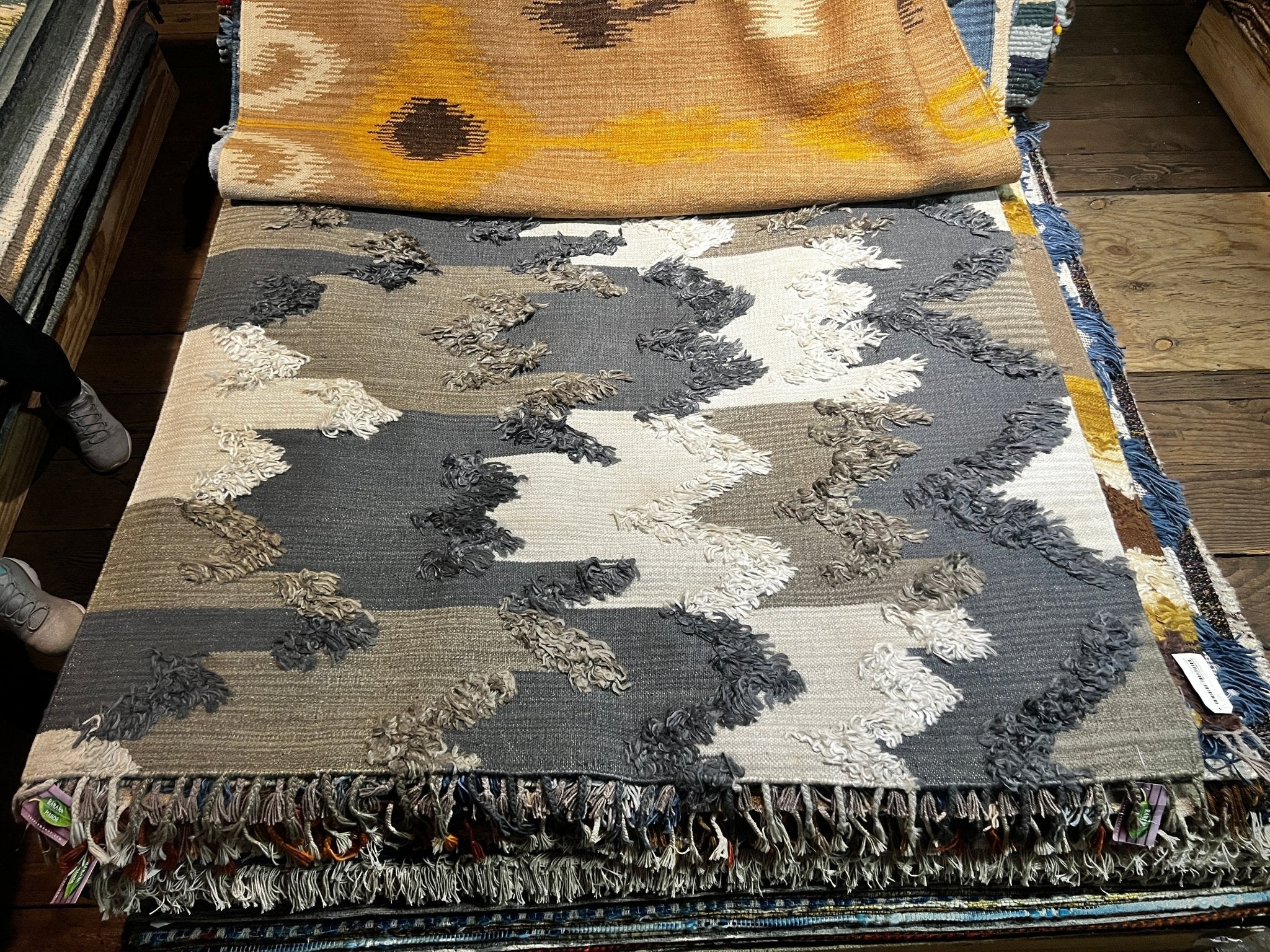 Mother 5x7.9 Handwoven Durrie (Multiple Colors) | Banana Manor Rug Factory Outlet