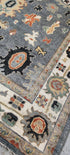 Muriel 9x12 Hand Knotted Grey & Ivory Oushak | Banana Manor Rug Factory Outlet