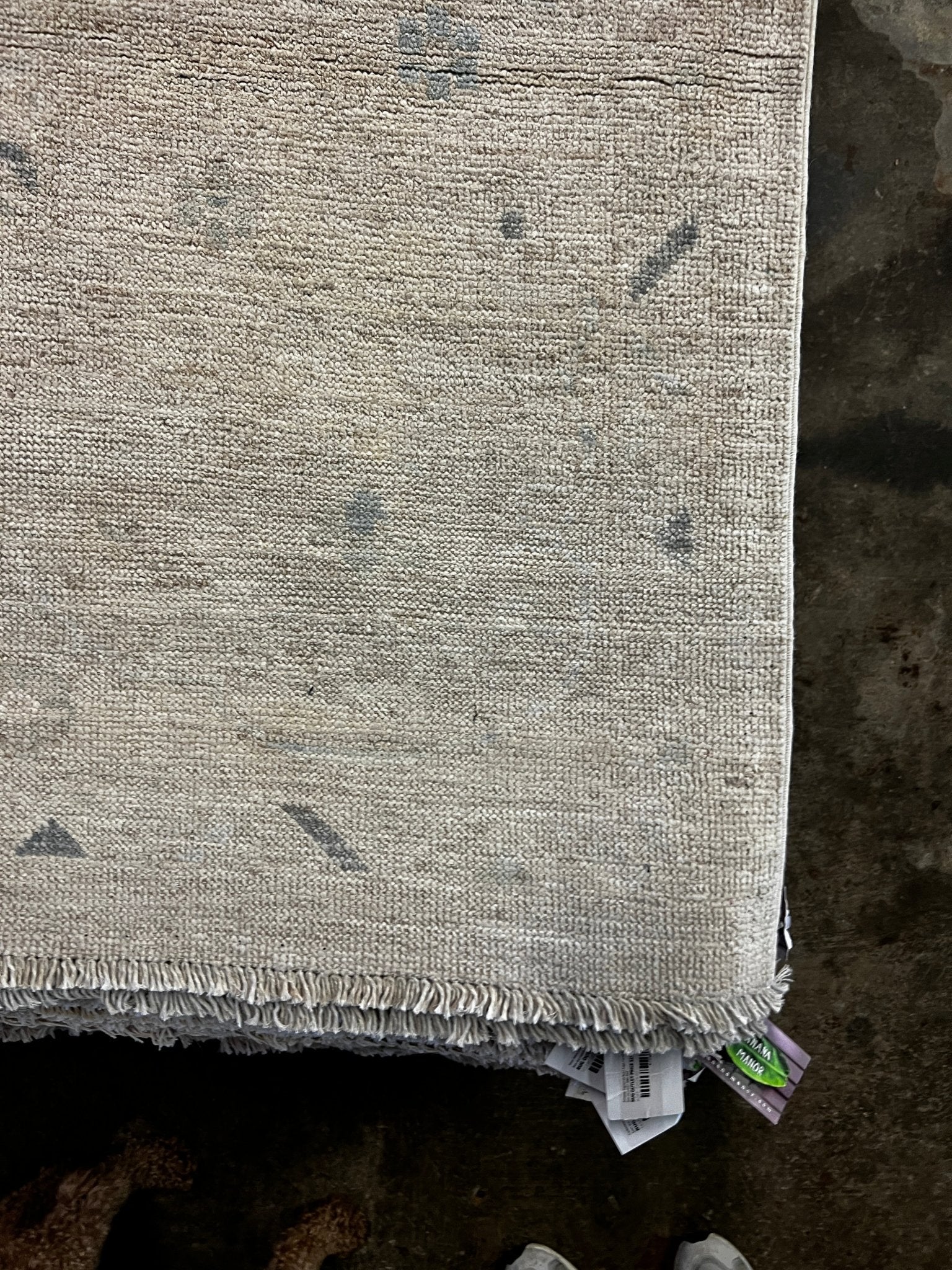 Nadia 9.3x12.1 Whitewashed Beige & Grey Afghani Oushak | Banana Manor Rug Factory Outlet