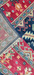 Nan Kempner 9.9x13.9 Blue and Red Hand-Knotted Oushak Rug | Banana Manor Rug Company