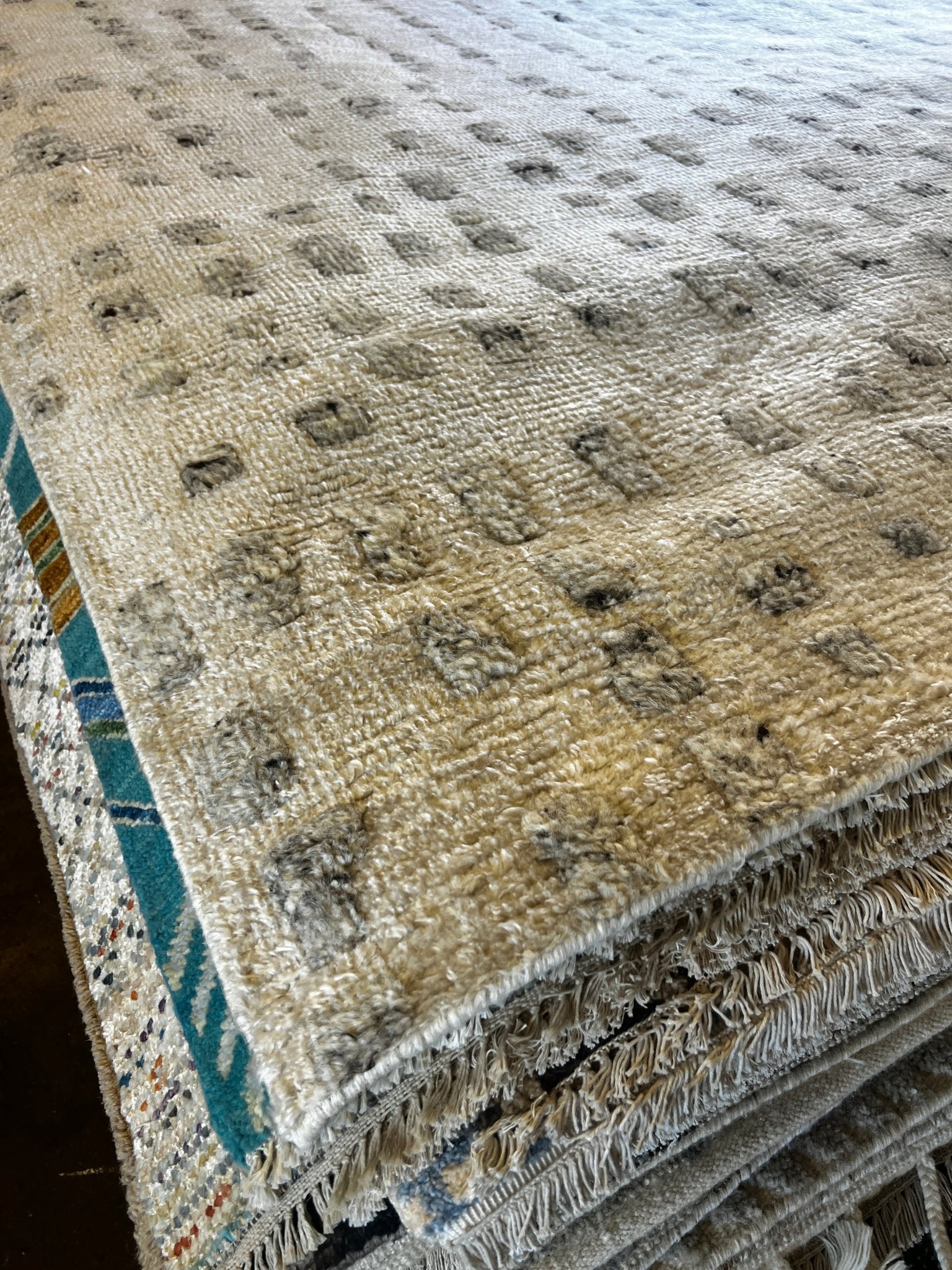 Naoko 9x12.3 Hand-Knotted Beige & Grey Abstract | Banana Manor Rug Factory Outlet