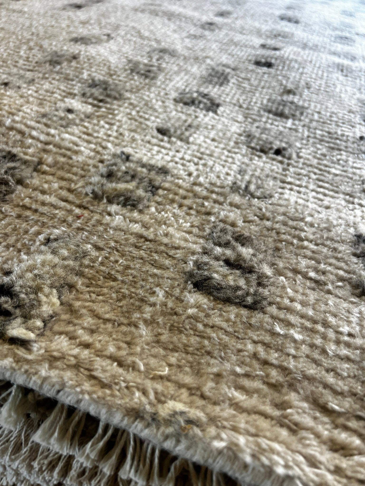 Naoko 9x12.3 Hand-Knotted Beige & Grey Abstract | Banana Manor Rug Factory Outlet