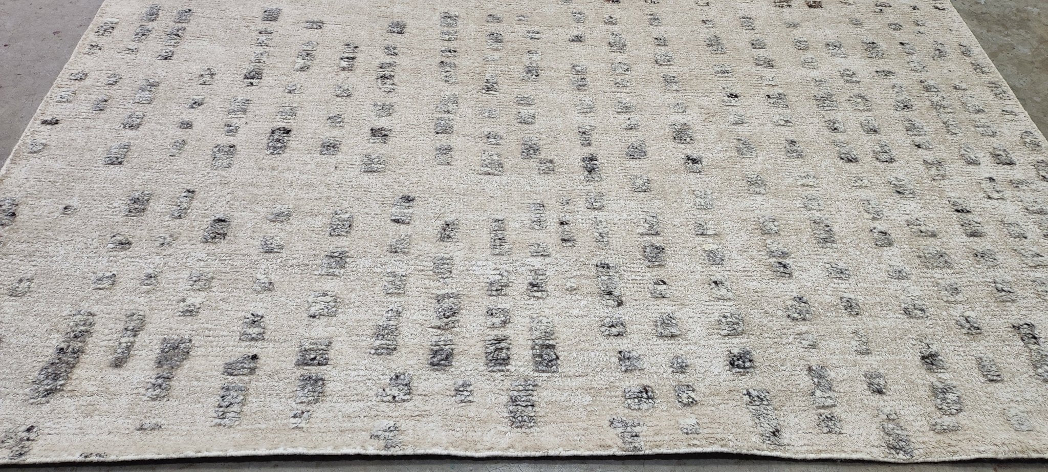 Naoko 9x12.3 Hand Knotted Beige & Grey Abstract | Banana Manor Rug Factory Outlet