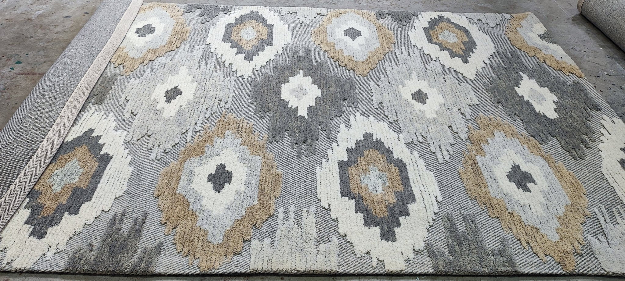 Napoleon House 5x8 Handwoven Grey Mix High Low | Banana Manor Rug Factory Outlet