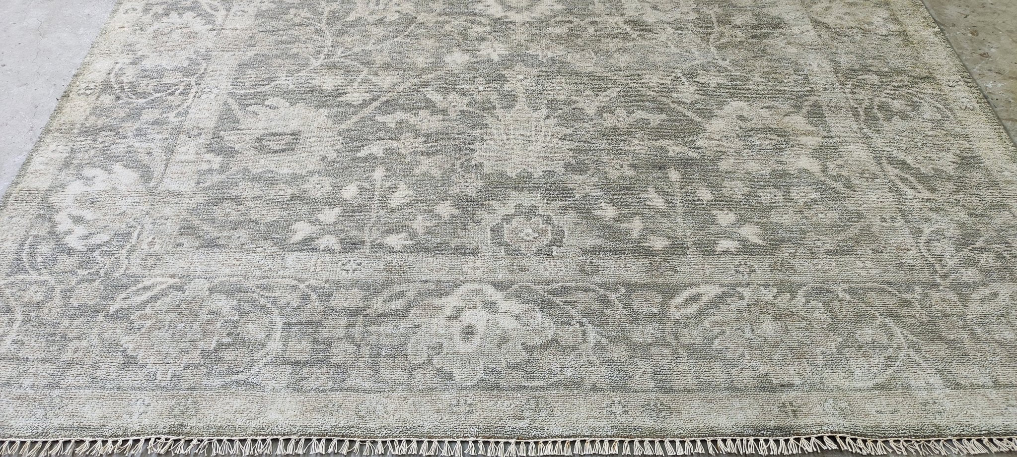 Natalia 8x10 Grey on Grey Oushak | Banana Manor Rug Factory Outlet