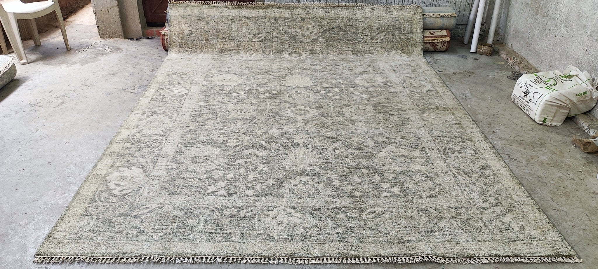 Natalia 8x10 Grey on Grey Oushak | Banana Manor Rug Factory Outlet