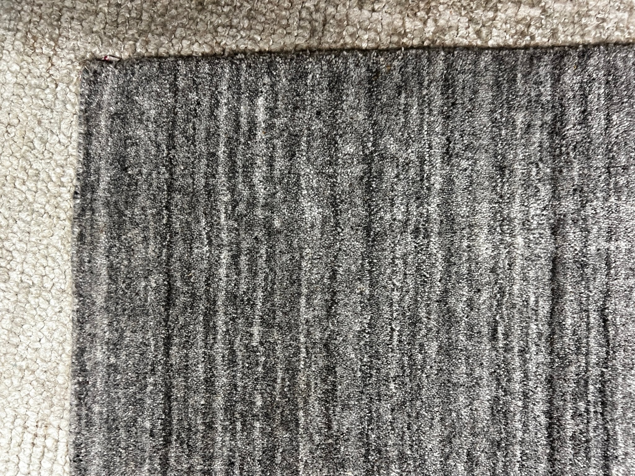 Neal Page 5.9x8.9 Handwoven Grey Textured Durrie Rug | Banana Manor Rug Factory Outlet