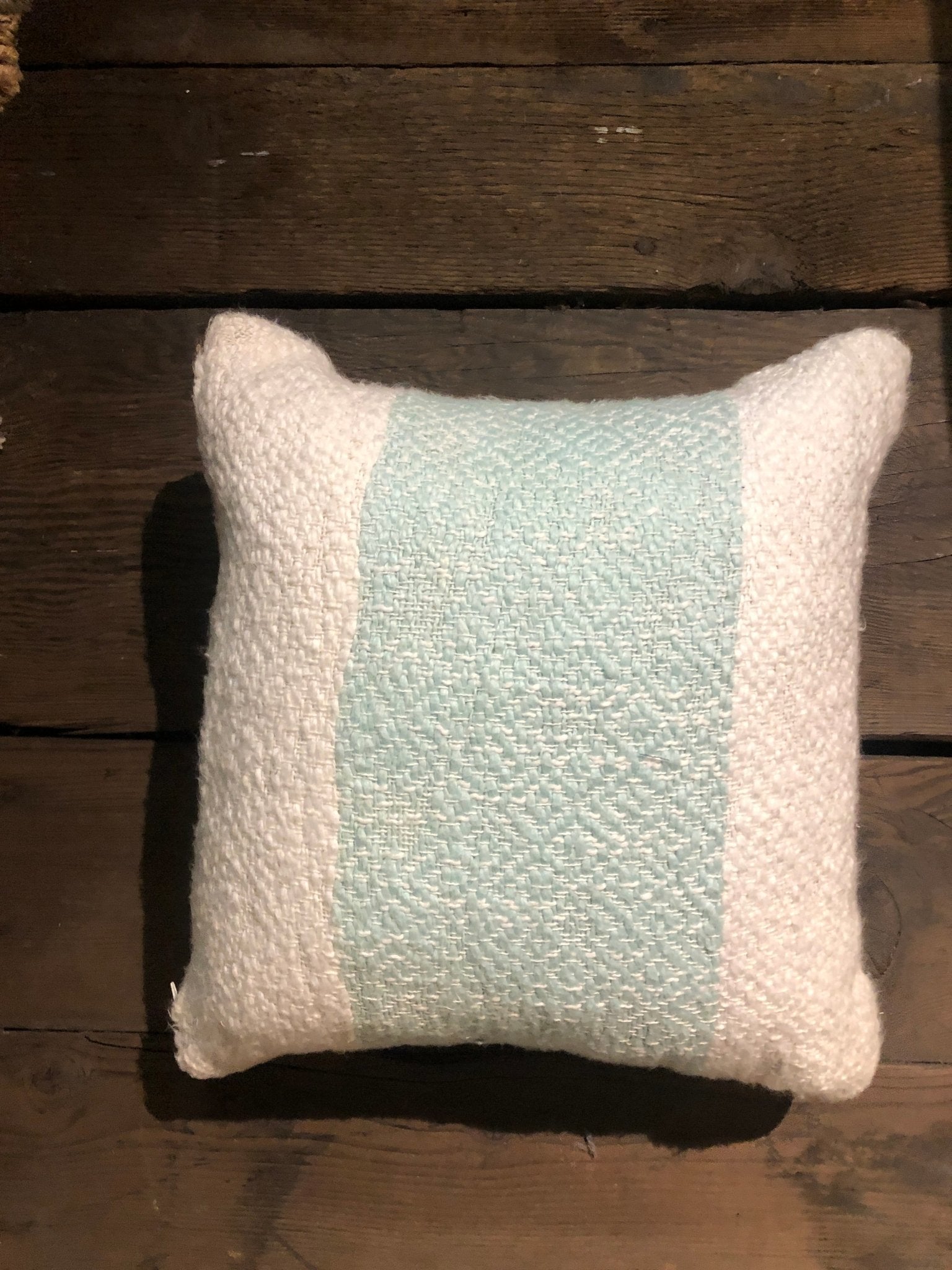 Neroli White and Light Green Striped Super Soft Pillow | Banana Manor Rug Company