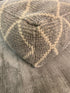 Neutral Diamond Handwoven Wool Loop Top Design Pouffe | Banana Manor Rug Company