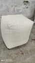 Nicholas White Wool Pouffe | Banana Manor Rug Factory Outlet
