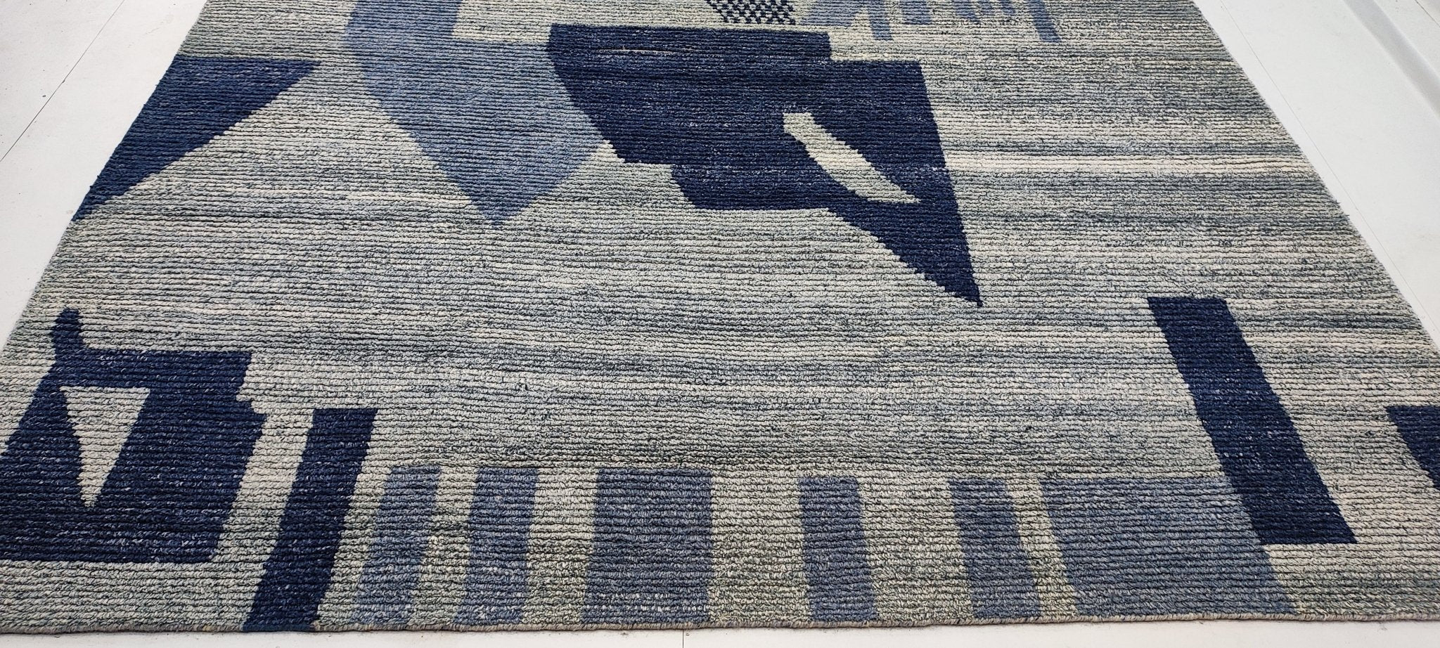 Nick Fallon 8.9x12 Hand-Knotted Grey Modern | Banana Manor Rug Factory Outlet