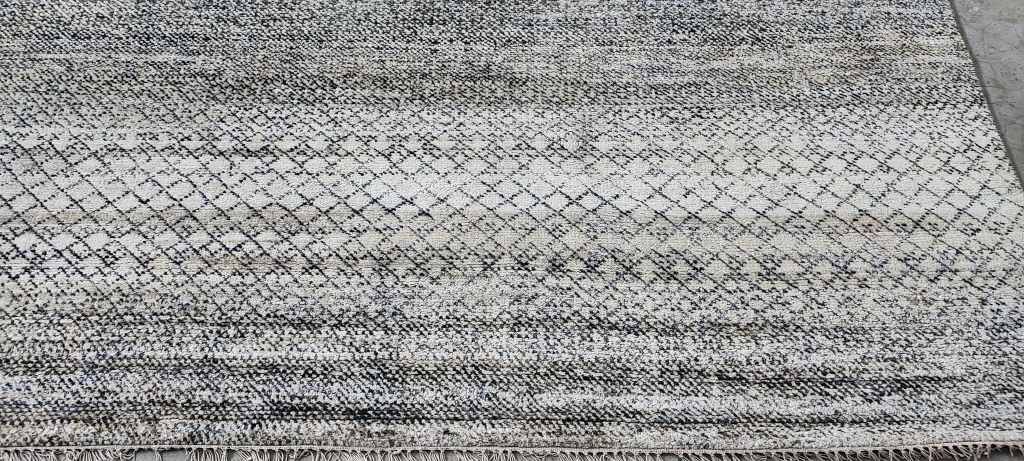 Nita 9x12 Hand Knotted Grass Design Grey Mix | Banana Manor Rug Factory Outlet