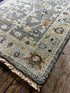 "Noa" Dark and Light Grey Hand-Knotted Oushak Sample 8x10 | Banana Manor Rug Company